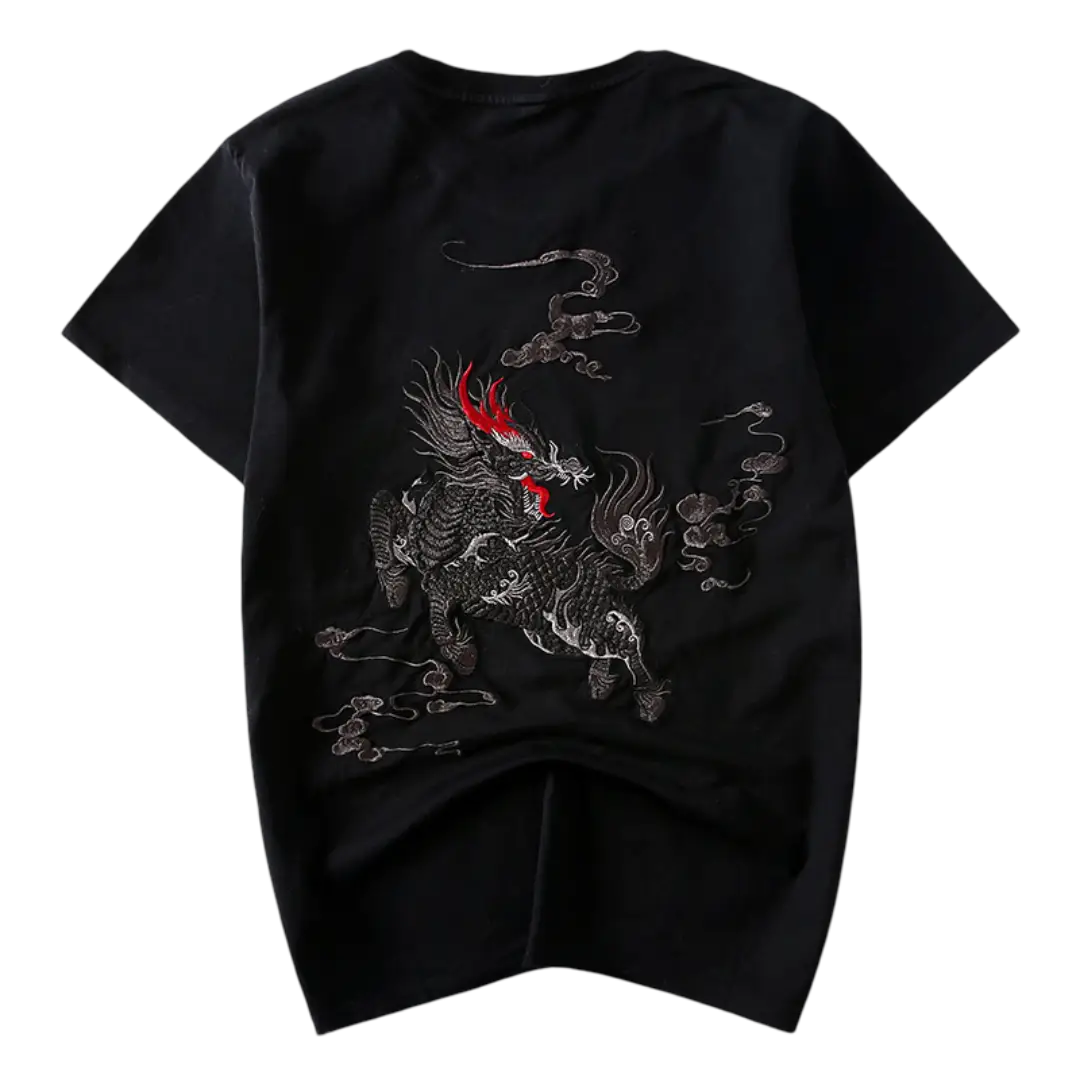 Embroidered kirin t-shirt (unisex) 
