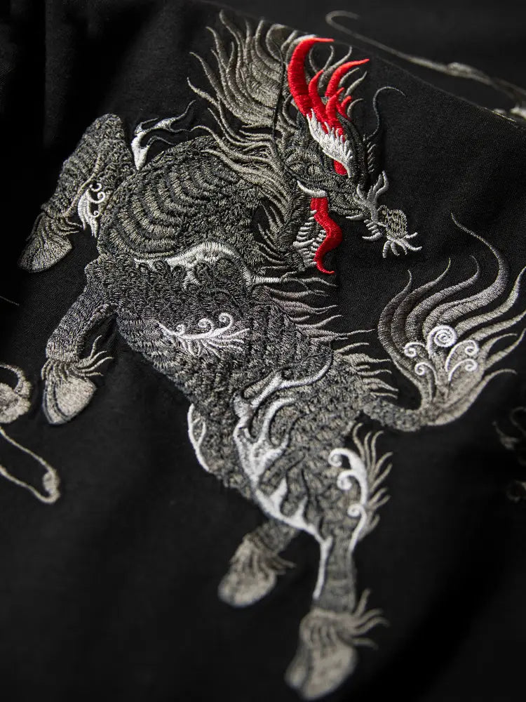 Embroidered kirin t-shirt (unisex) 