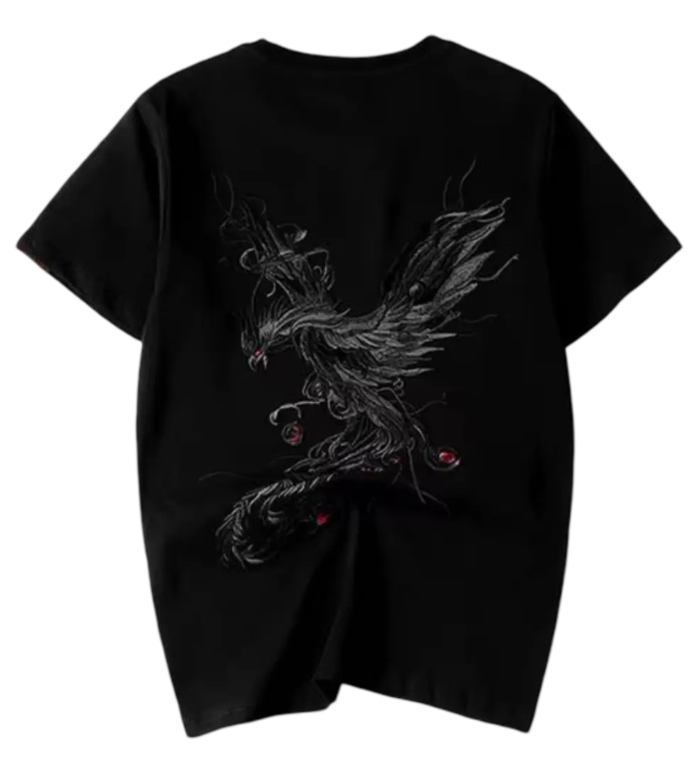 Embroidered phoenix t-shirt (unisex) 