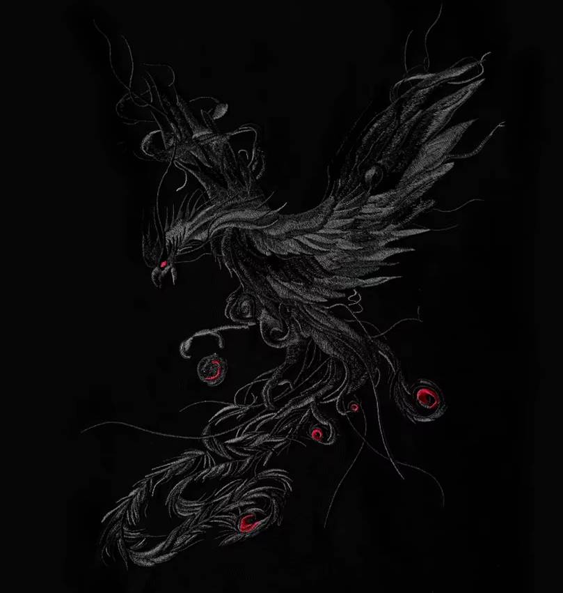 Tee-shirt ample phénix brodé (unisexe)