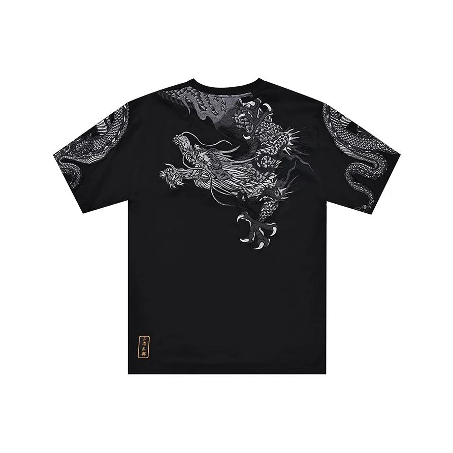 Tee-shirt dragons brodés (unisexe)