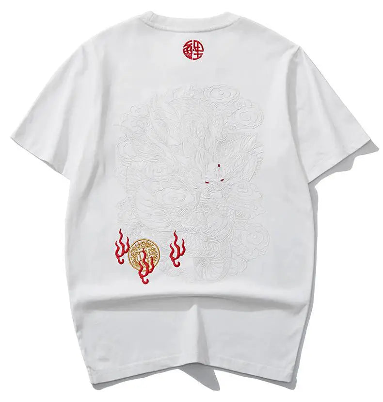 Embroidered dragon t-shirt (unisex)