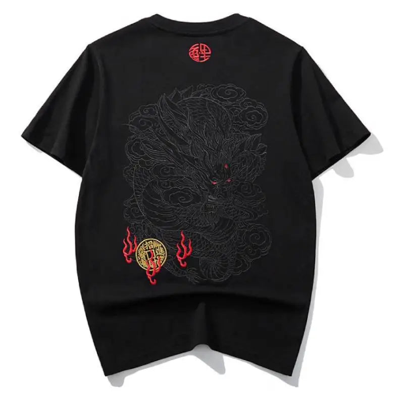 Embroidered dragon t-shirt (unisex)