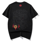 Tee-shirt ample dragon brodé (unisexe)