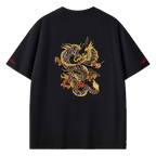 Tee-shirt dragon coloré brodé