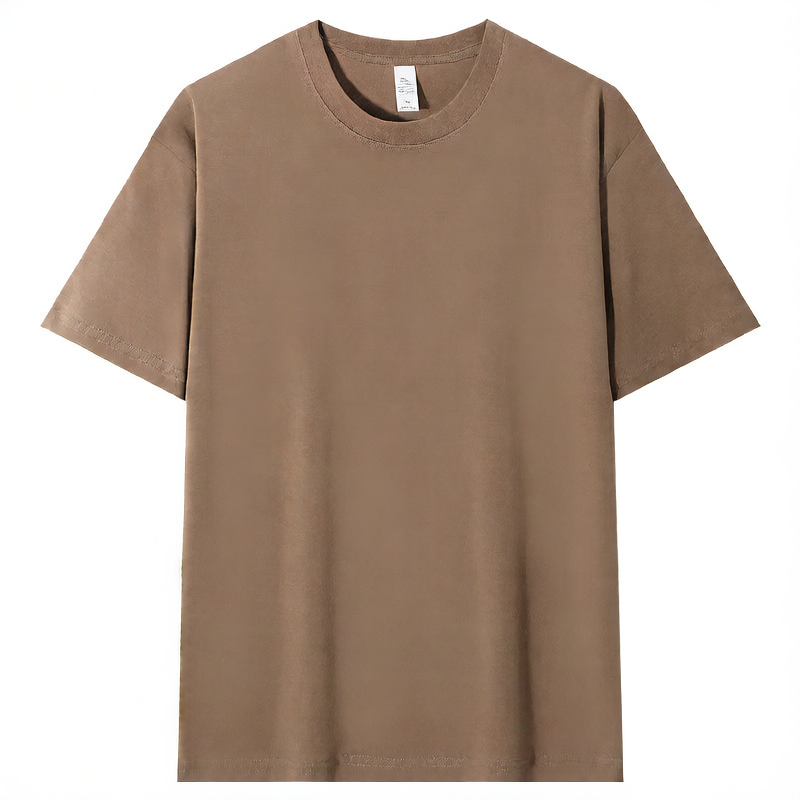 Tee-shirt en coton premium marron clair