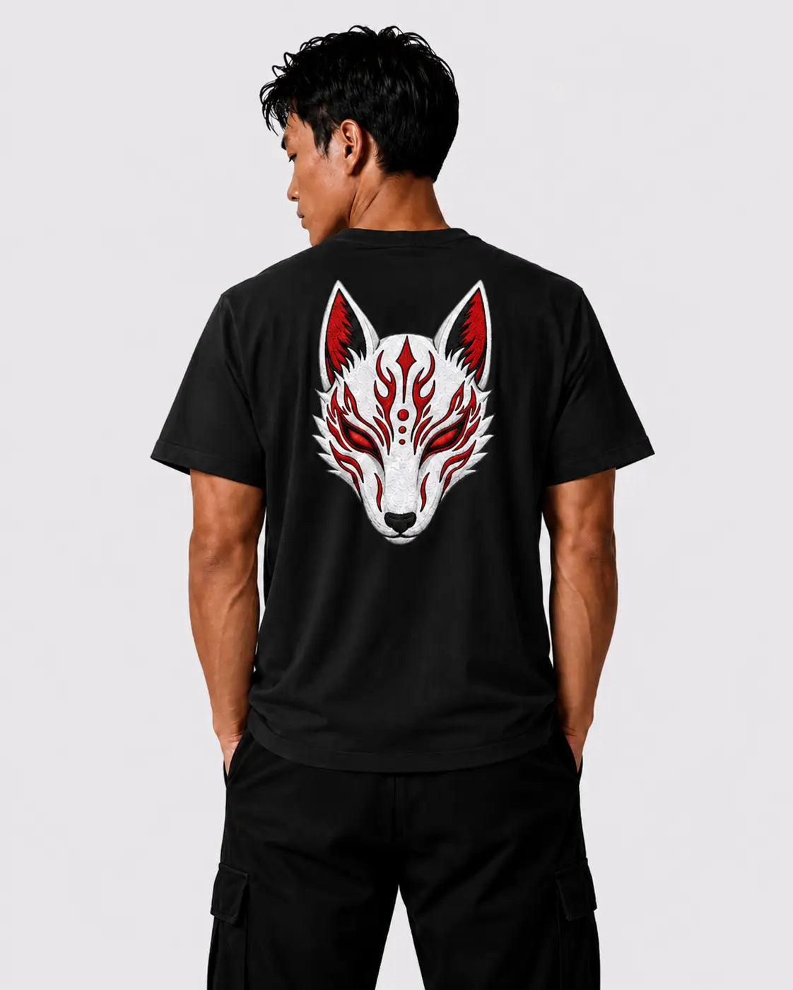 Tee-Shirt Tee-shirt Kitsune Brodé – Yokofuri Atelier