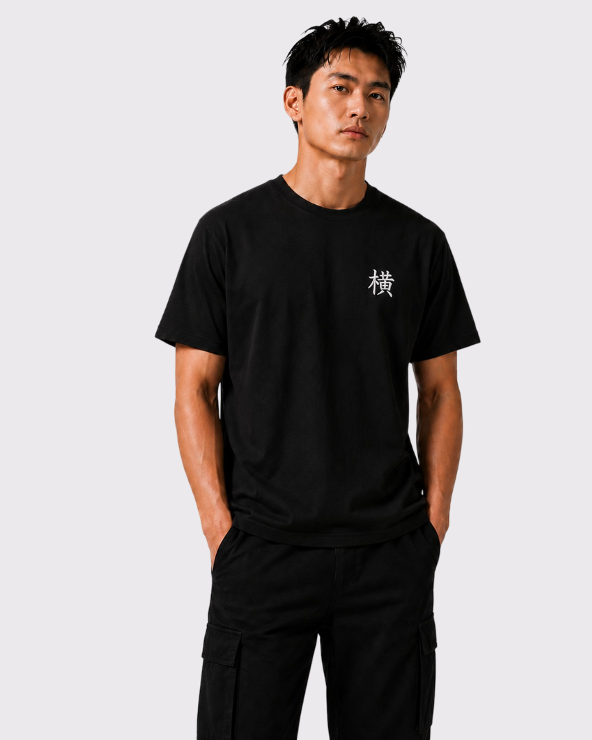Tee-Shirt Kanji Brodé Blanc