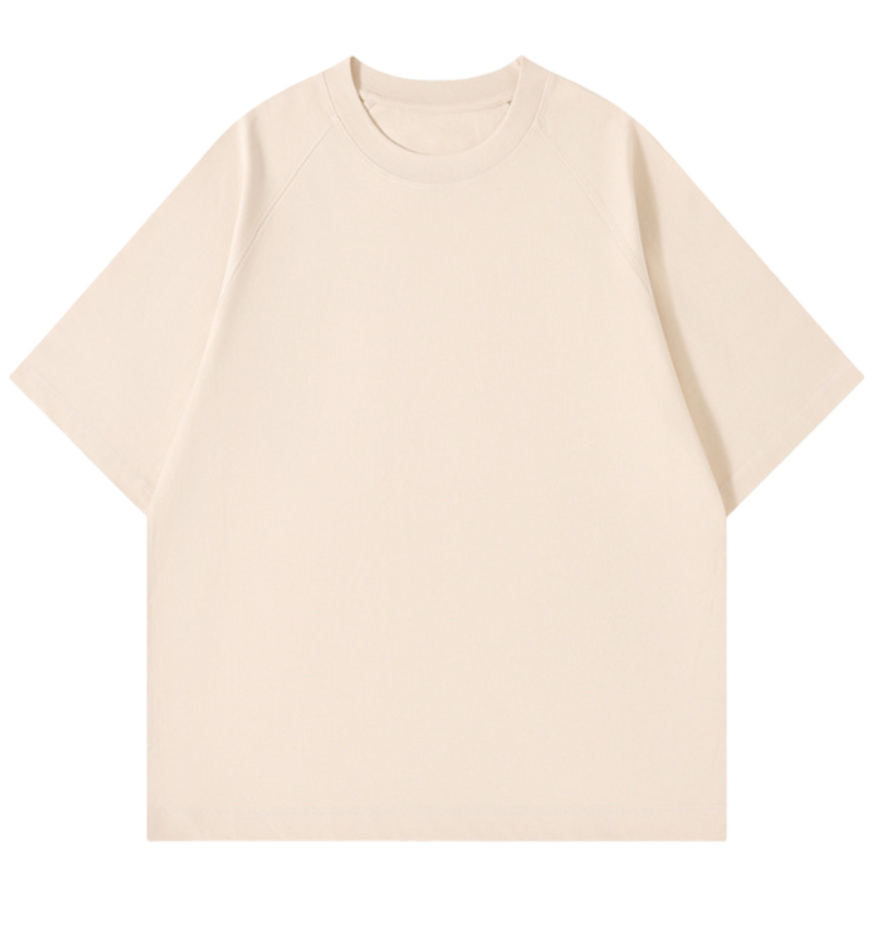 Tee-shirt oversize en coton premium beige (unisexe)