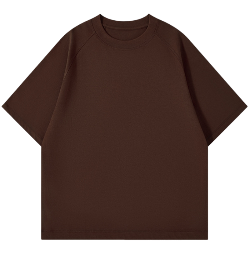 Tee-shirt oversize en coton premium marron (unisexe)