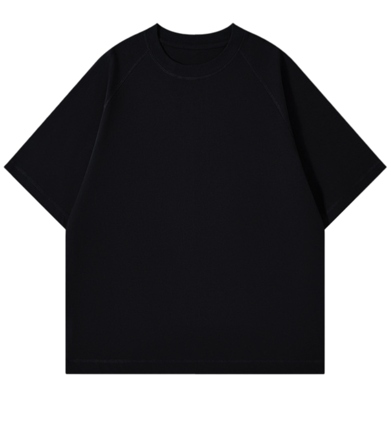 Tee-shirt oversize en coton premium noir (unisexe)