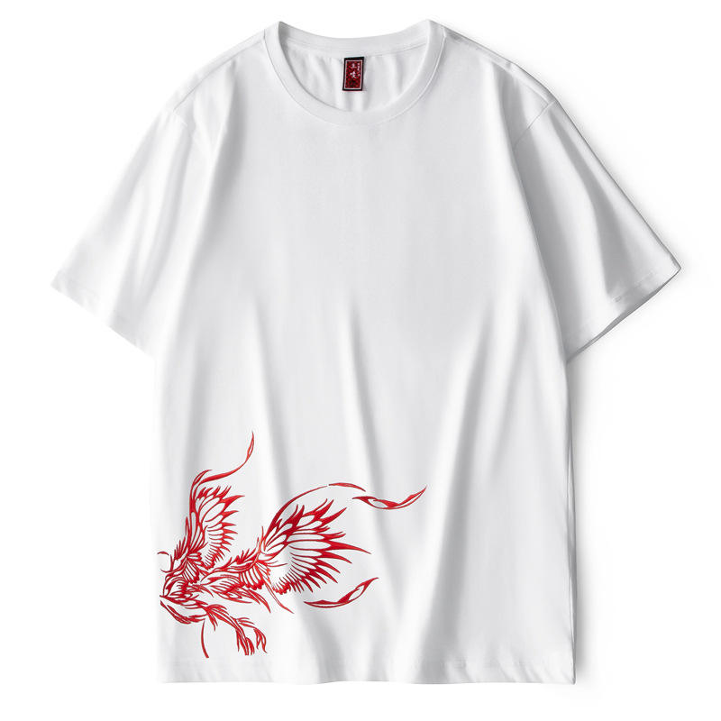 Tee-shirt phénix brodé