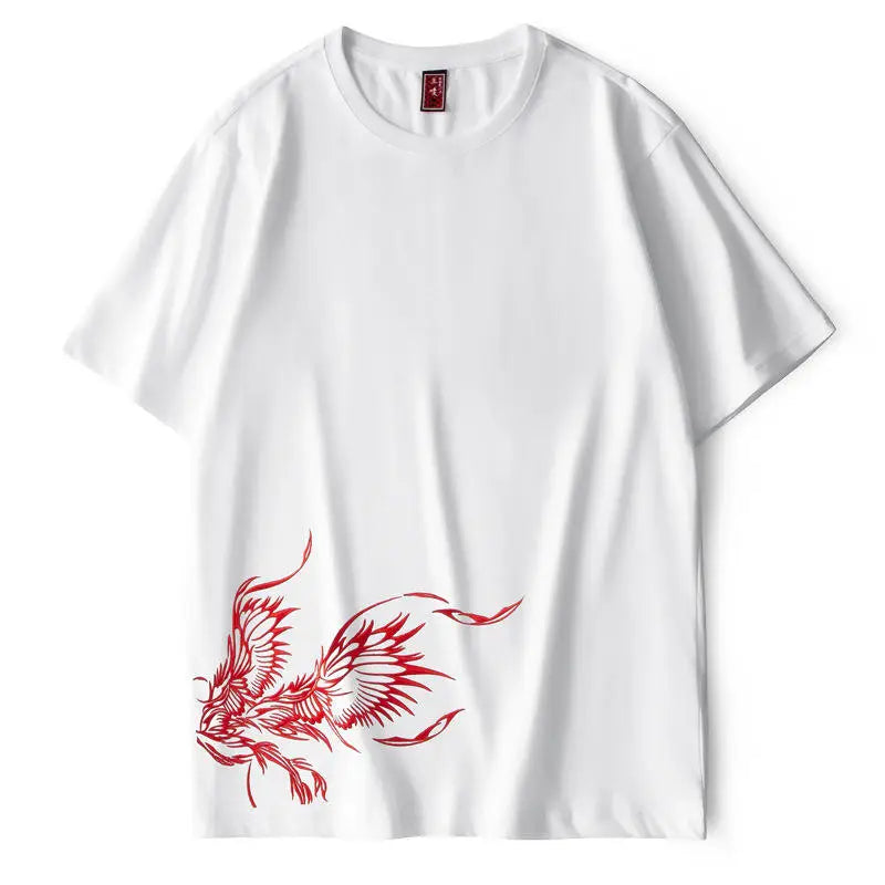Tee-shirt phénix brodé