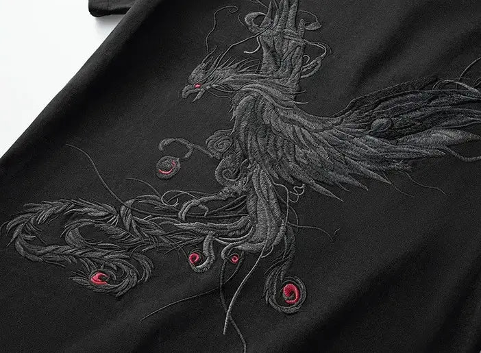 Embroidered phoenix t-shirt (unisex) 