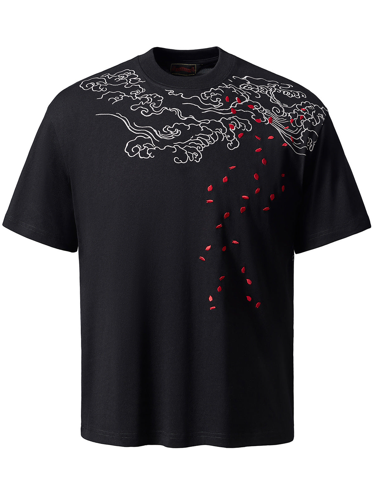 Tee-shirt ample double dragon brodés (unisexe)