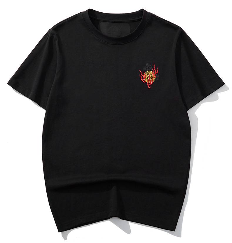 Tee-shirt ample dragon brodé (unisexe)