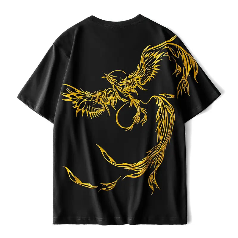 Tee-shirt phénix brodé