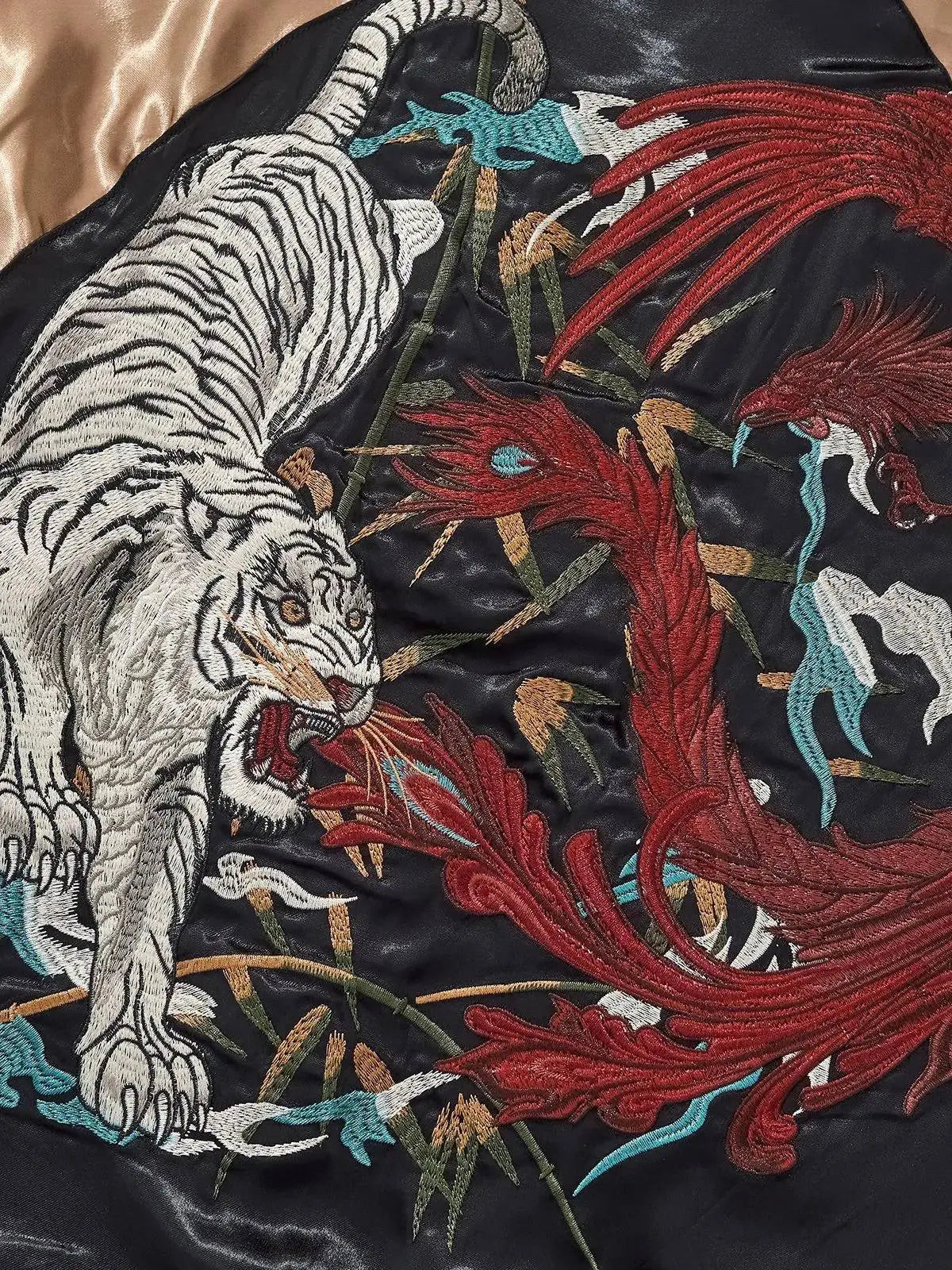 Jacket embroidered with the 4 mythical creatures (unisex) 