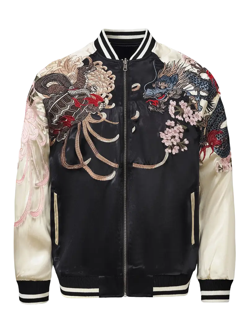 Jacket embroidered with the 4 mythical creatures (unisex) 