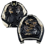 Veste Sukajan souvenir carpe koi brodées (Edition Limitée) (unisexe)