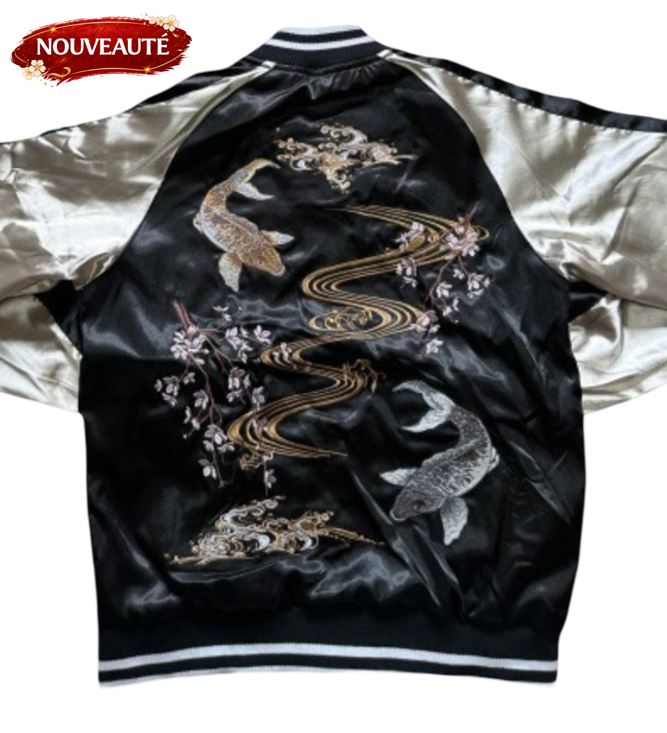 Veste Sukajan souvenir carpe koi brodées (Edition Limitée) (unisexe)