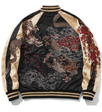 Veste double dragon et fleurs brodés (unisexe)