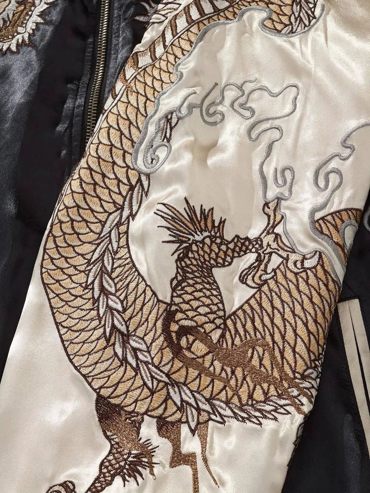 Embroidered tiger and dragon jacket (unisex) 