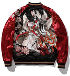 Veste geisha renard brodée (Réversible) (unisexe)
