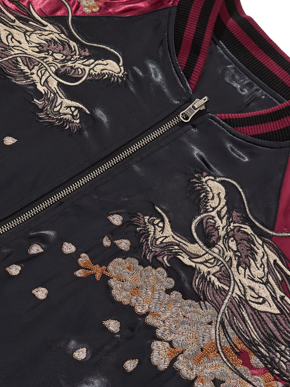 Veste phénix et dragons brodés (unisexe)