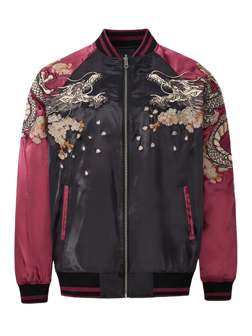 Veste phénix et double dragon brodés (unisexe)