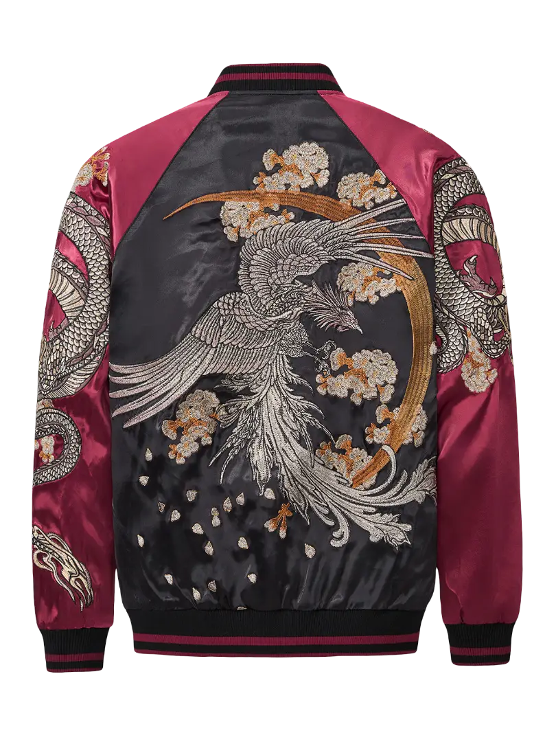 Veste phénix et double dragon brodés (unisexe)