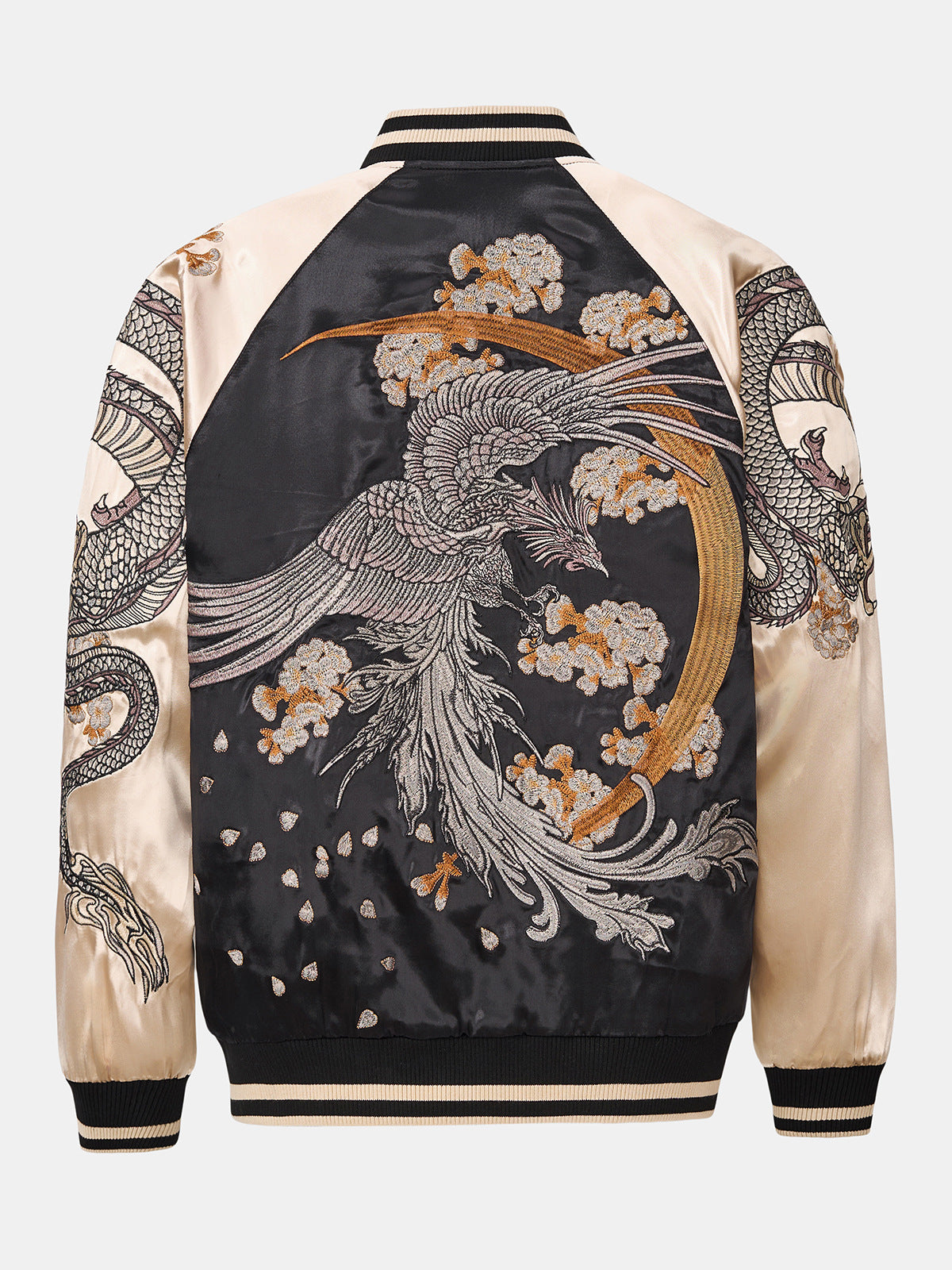 Veste phénix et dragons brodés (unisexe)