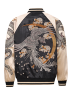 Veste phénix et double dragon brodés (unisexe)