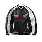 Veste Sukajan carpes koi, vagues et dragon brodés  (Réversible) (unisexe)