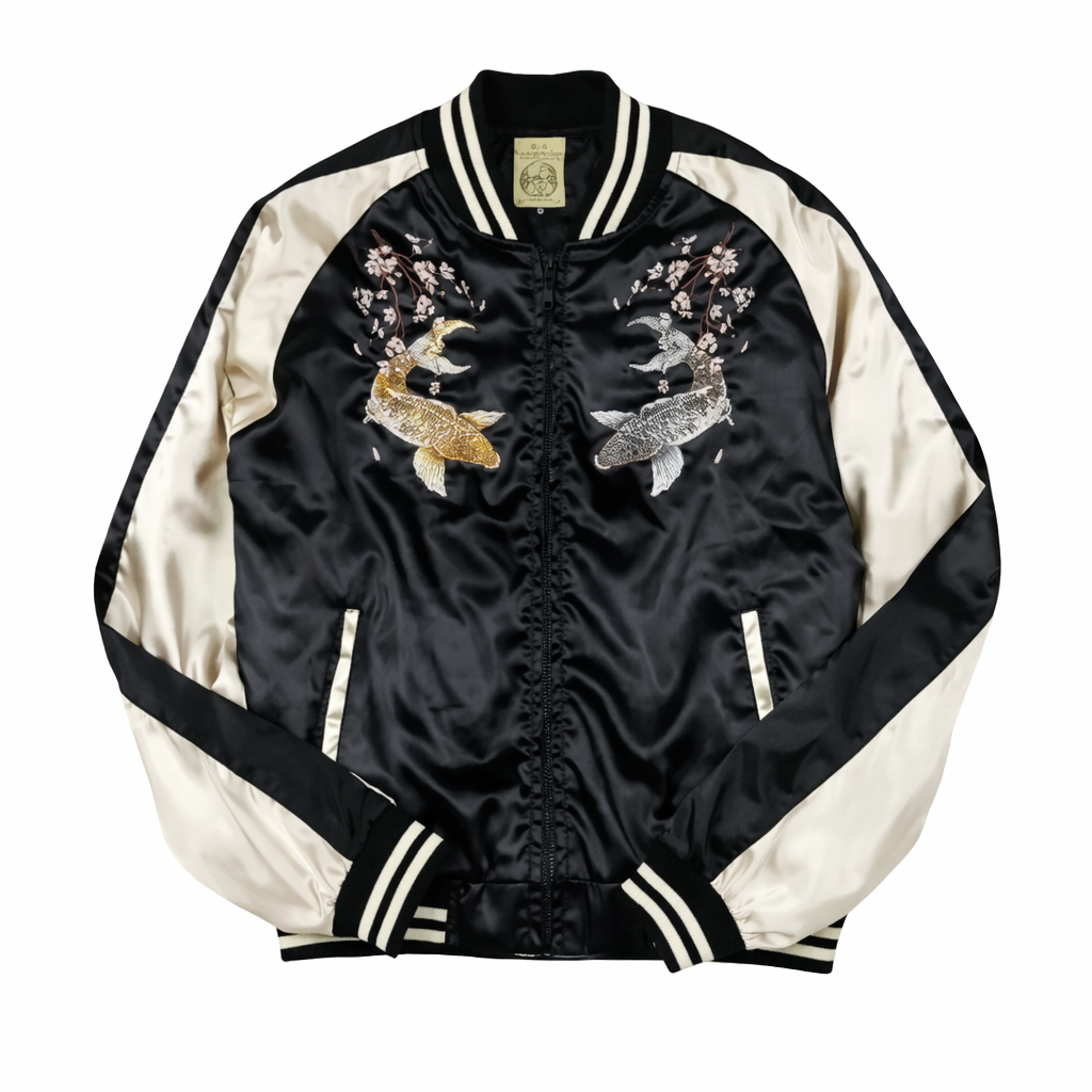 Veste Sukajan souvenir carpe koi brodées (Edition Limitée) (unisexe)