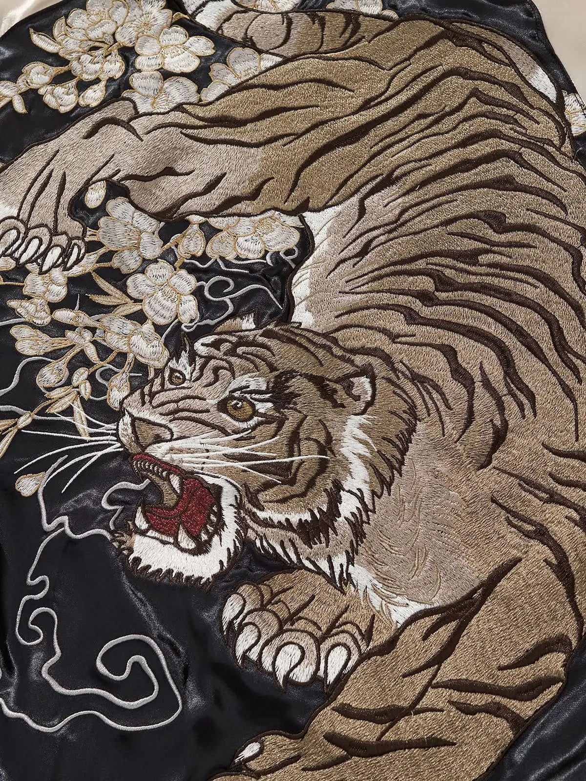 Embroidered tiger and dragon jacket (unisex) 