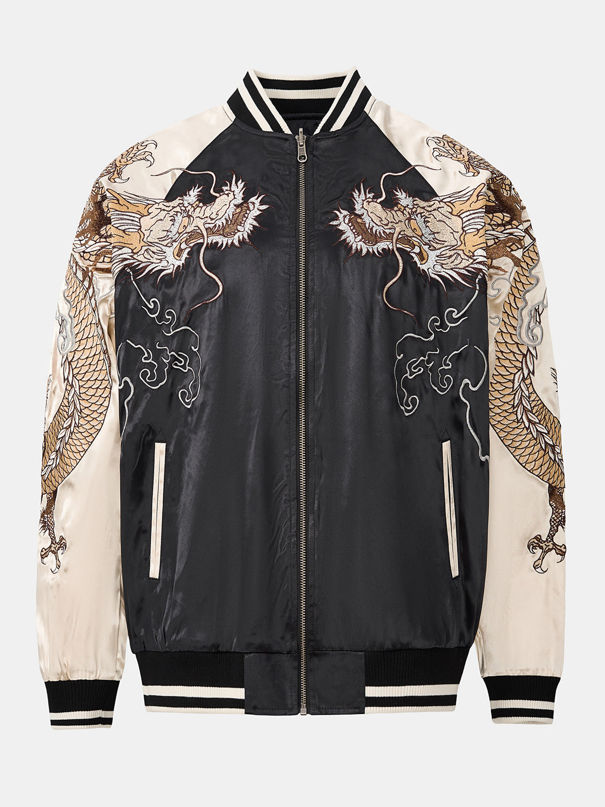 Veste tigre et dragons brodés (unisexe)