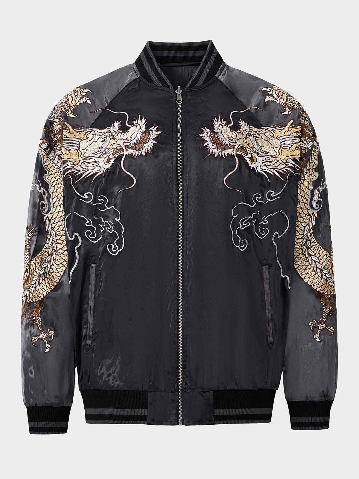 Veste tigre et dragons brodés (unisexe)