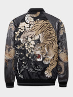 Veste tigre et dragons brodés (unisexe)