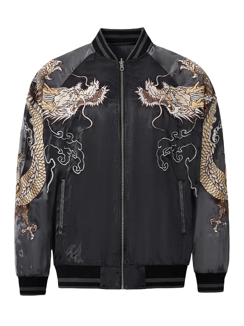 Embroidered tiger and dragon jacket (unisex) 