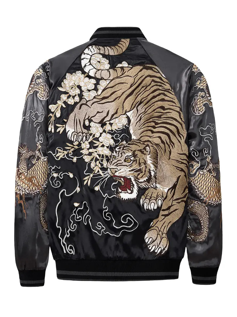 Embroidered tiger and dragon jacket (unisex) 