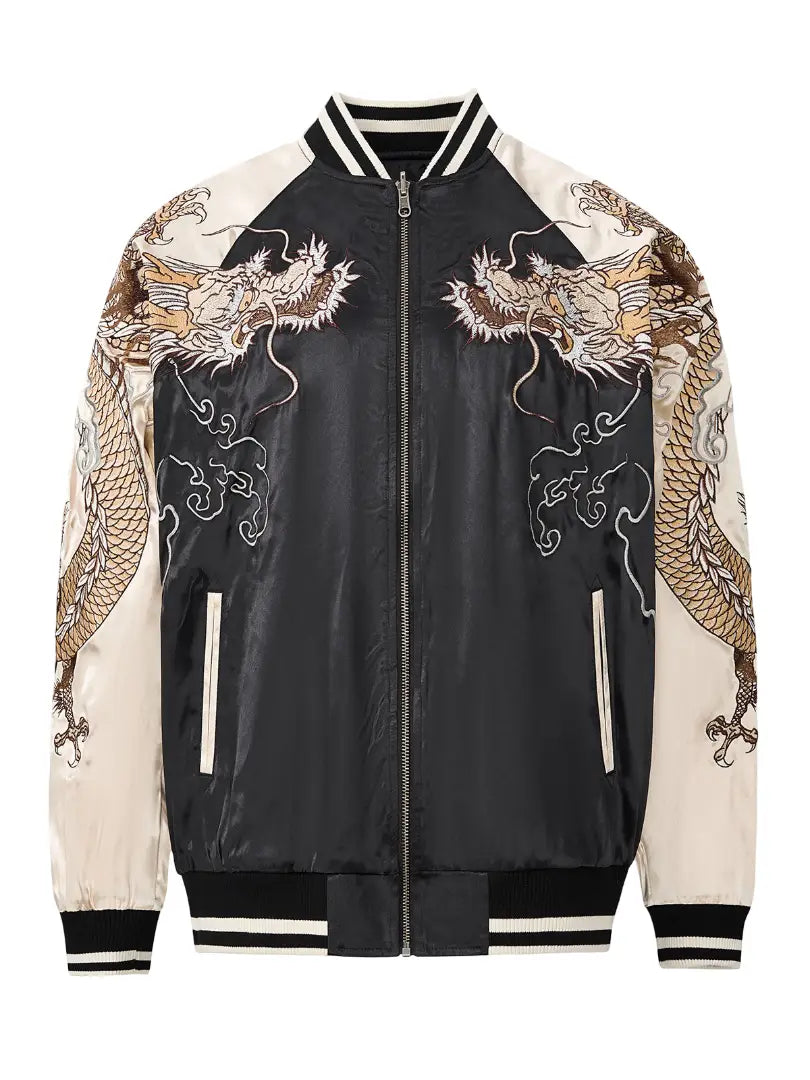 Embroidered tiger and dragon jacket (unisex) 