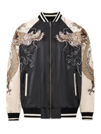 Chaqueta con tigre y dragón bordados (unisex) 