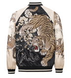 Chaqueta con tigre y dragón bordados (unisex) 