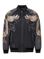 Chaqueta con tigre y dragón bordados (unisex) 