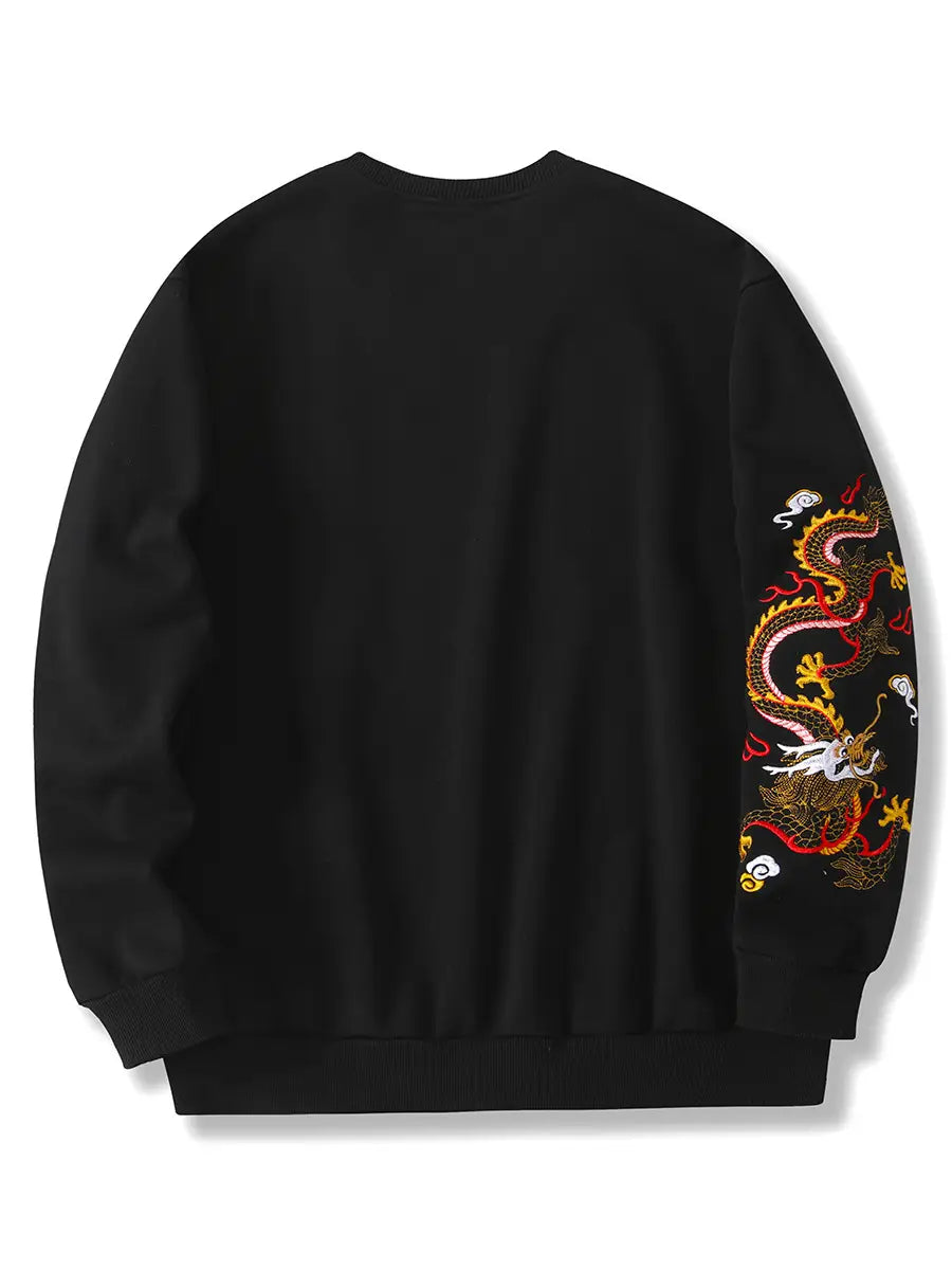 Embroidered gold dragon sweatshirt (unisex) 