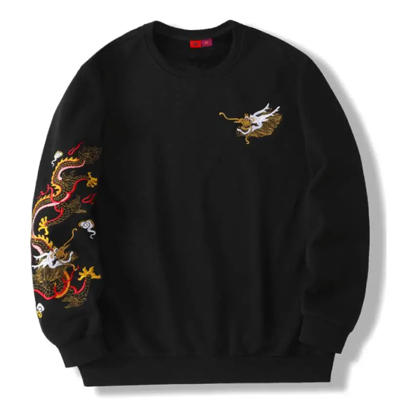Embroidered gold dragon sweatshirt (unisex) 