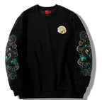 Sweat dragons manches brodés (unisexe)