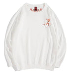 Sweat ample fleurs de cerisier brodées (unisexe)