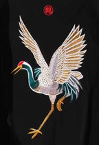 Sweat ample grues brodées (unisexe)